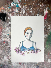 Load image into Gallery viewer, She swam in an ocean of violets