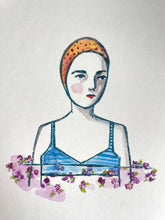 Load image into Gallery viewer, She swam in an ocean of violets