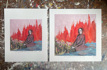 Load image into Gallery viewer, Picking flowers for the end of the world - print