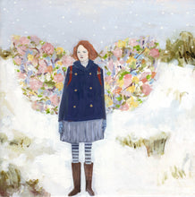 Load image into Gallery viewer, tess wore wings made of spring - limited edition giclee print of original oil painting