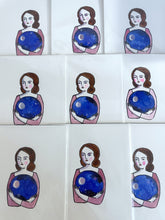 Load image into Gallery viewer, Amelia holding the night - mixed media