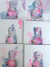 Load image into Gallery viewer, Amelia holding her dreams - mixed media