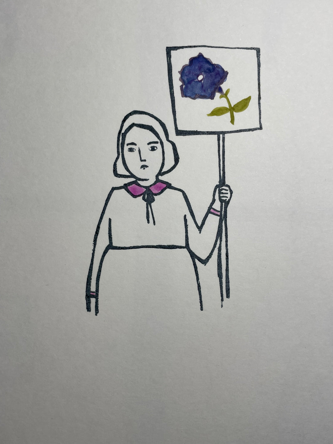 Petunia - mixed media