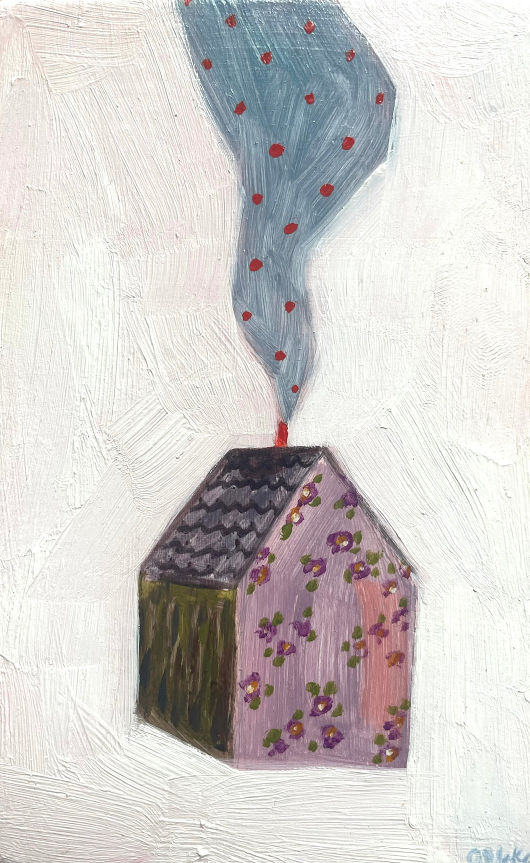 A home made of violets and forests