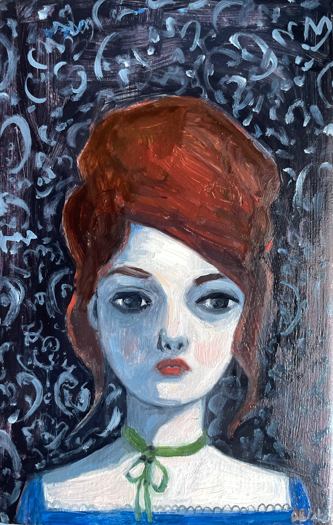 Girl with the green ribbon