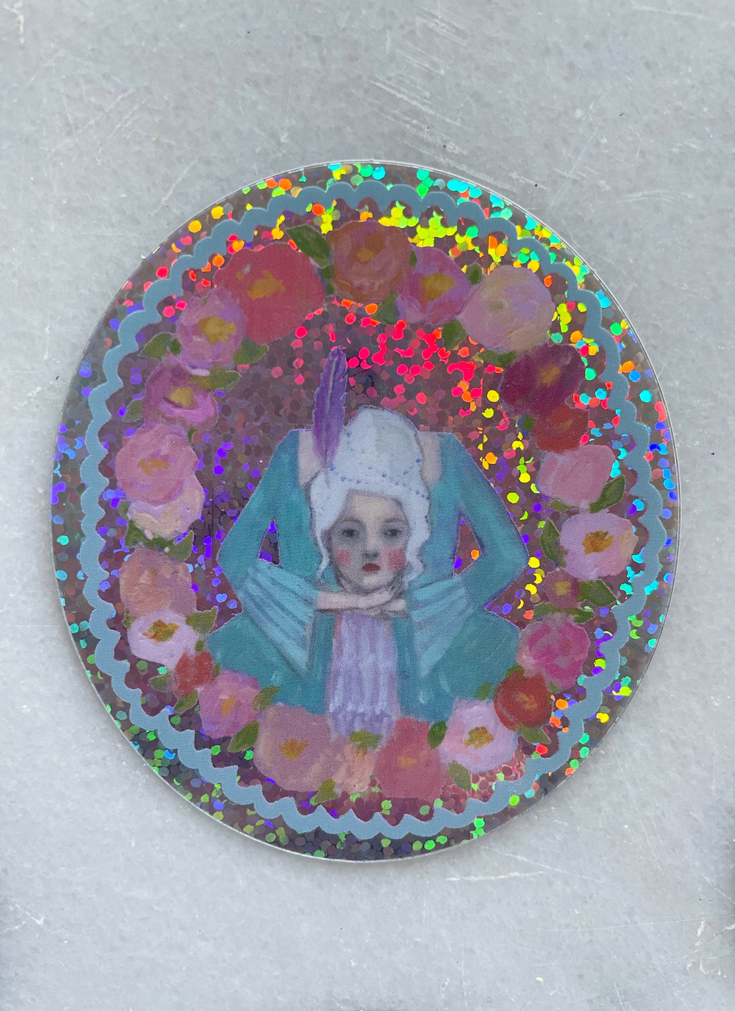 Marie Antoinette  - glitter vinyl sticker