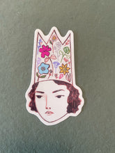 Load image into Gallery viewer, Samantha - girl with a flower crown sticker
