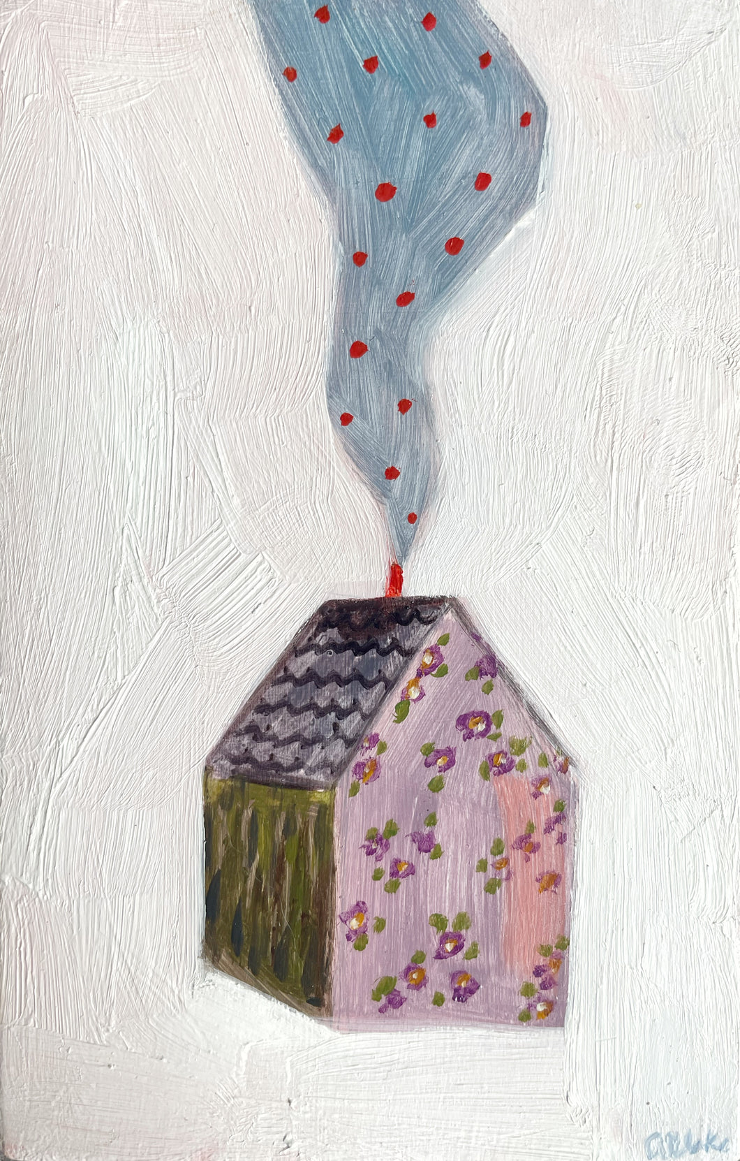 A home made of violets and forests