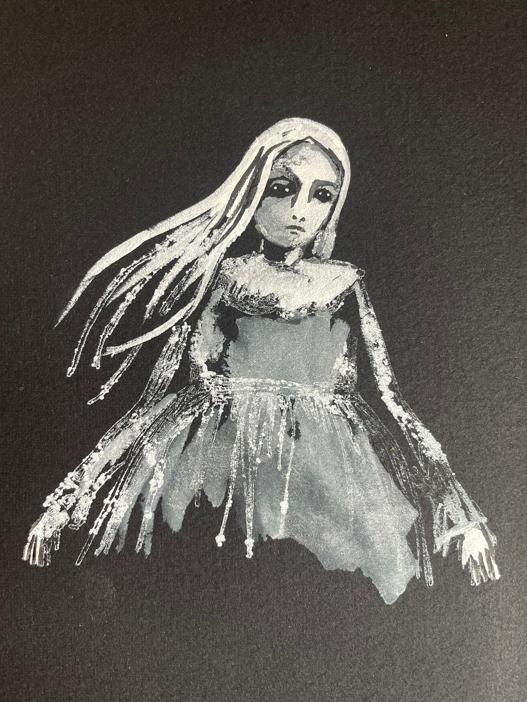 Ghost 5 - mixed media