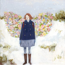 Load image into Gallery viewer, tess wore wings made of spring - limited edition giclee print of original oil painting
