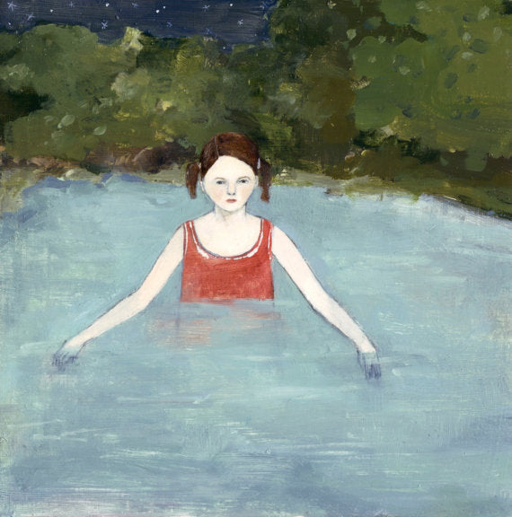 natalie searched the waters for answers - giclee print of original oil painting