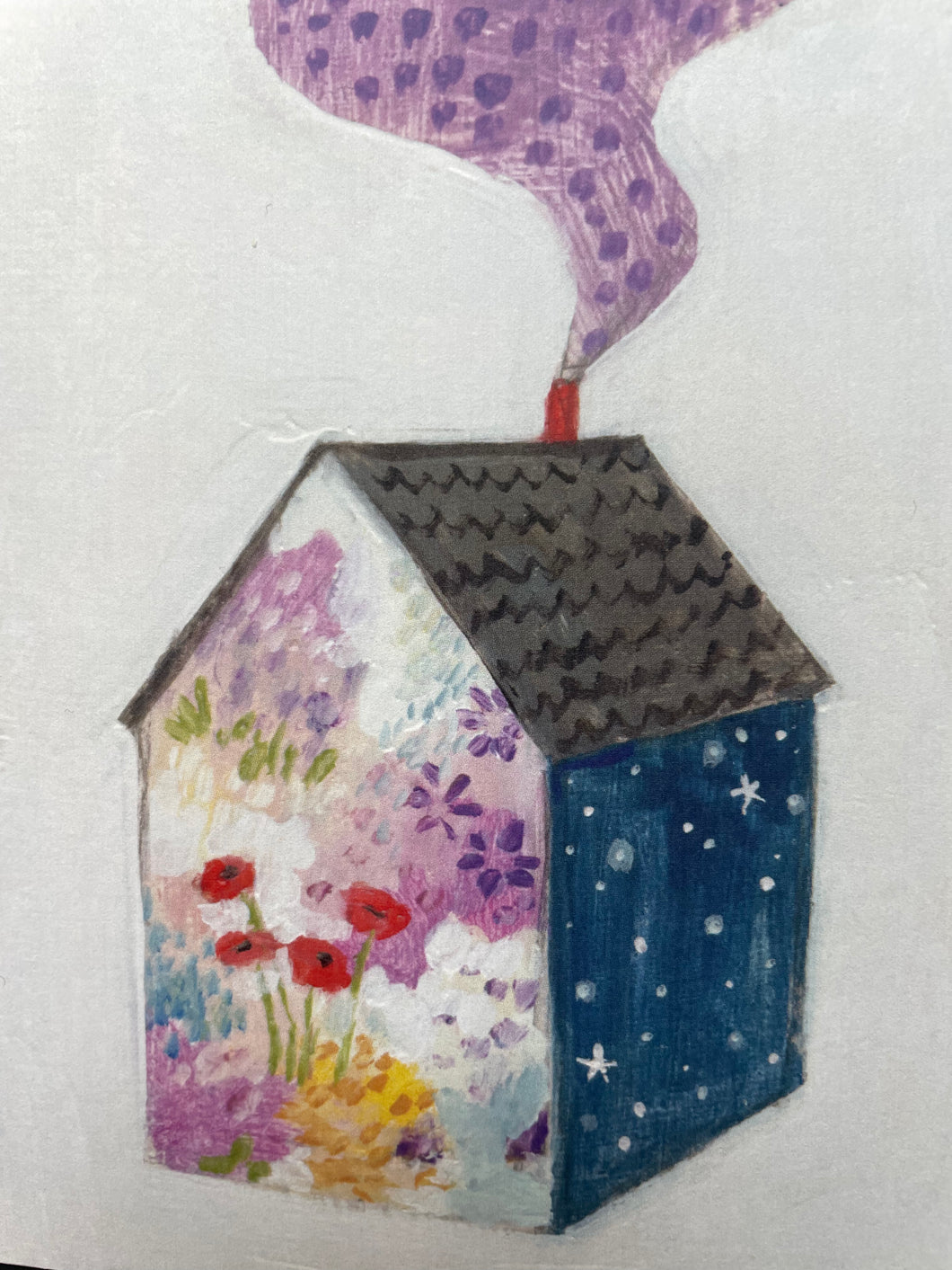 A home made of starlight and wildflowers - greeting card