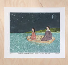 Load image into Gallery viewer, their dreams and memories formed the waves that would guide them - limited edition print
